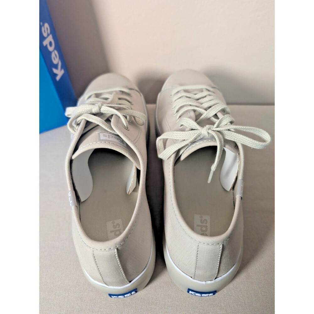Keds Women's Triple Up Platform Sneakers - White & Gray Canvas Fashion Size 10 - Picture 8 of 12